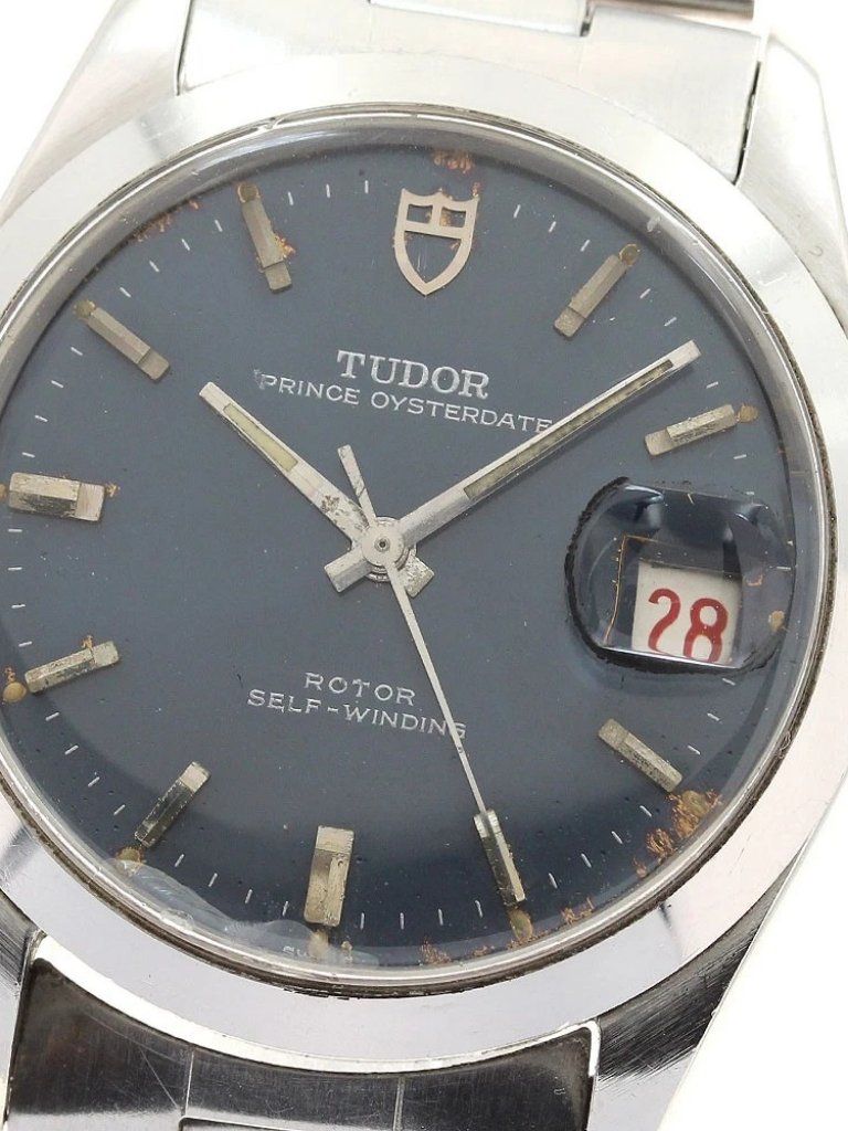 Tudor Prince Oyster Date 79960 Cal2484 Blue Dial Automatic Mens Watch